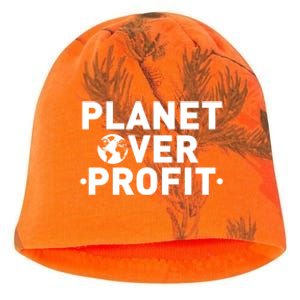 Planet Over Profit Climate Change Environt Earth Day Meaningful Gift Kati - Camo Knit Beanie