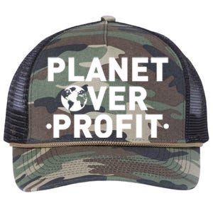 Planet Over Profit Climate Change Environt Earth Day Meaningful Gift Retro Rope Trucker Hat Cap