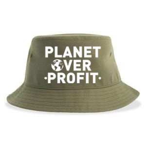 Planet Over Profit Climate Change Environt Earth Day Meaningful Gift Sustainable Bucket Hat