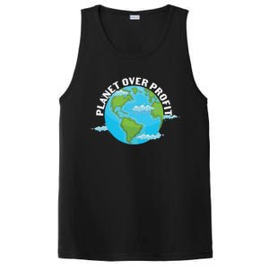 Planet Over Profit Earth Day Environtal Gift PosiCharge Competitor Tank