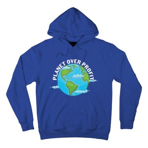 Planet Over Profit Earth Day Environtal Gift Hoodie