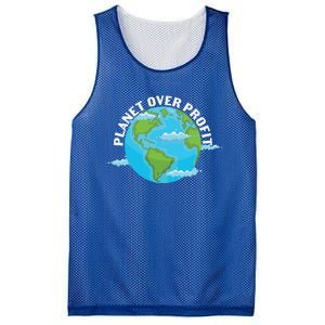 Planet Over Profit Earth Day Environtal Gift Mesh Reversible Basketball Jersey Tank