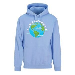 Planet Over Profit Earth Day Environtal Gift Unisex Surf Hoodie