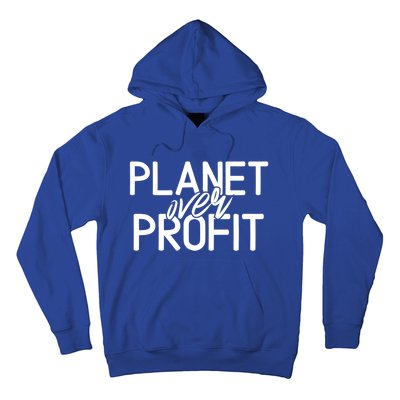 Planet Over Profit Earth Day Environtalism Vintage Gift Hoodie