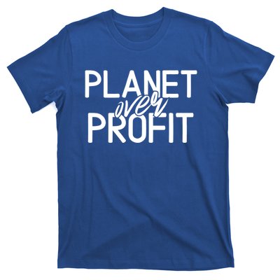 Planet Over Profit Earth Day Environtalism Vintage Gift T-Shirt