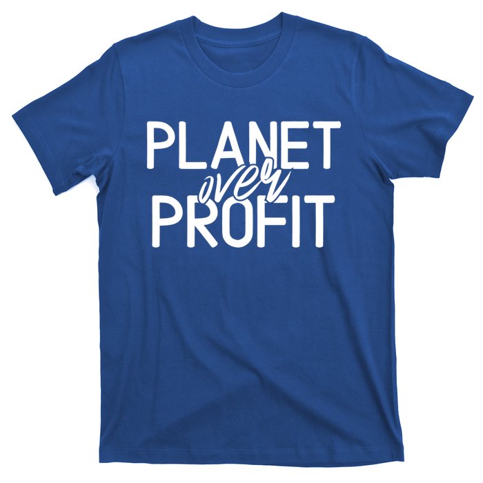 Planet Over Profit Earth Day Environtalism Vintage Gift T-Shirt