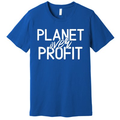 Planet Over Profit Earth Day Environtalism Vintage Gift Premium T-Shirt