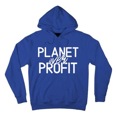 Planet Over Profit Earth Day Environtalism Vintage Gift Tall Hoodie