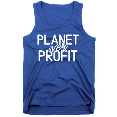 Planet Over Profit Earth Day Environtalism Vintage Gift Tank Top