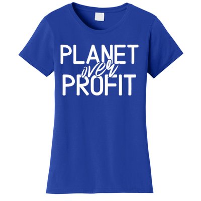 Planet Over Profit Earth Day Environtalism Vintage Gift Women's T-Shirt