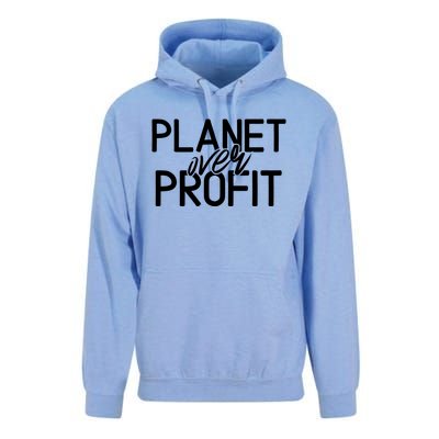 Planet Over Profit Earth Day Environtalism Vintage Gift Unisex Surf Hoodie