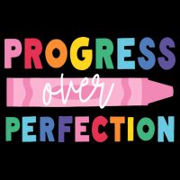 Progress Over Perfection Funny Motivational Teacher School Toddler Hoodie