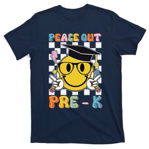 Peace Out Pre K Last Day Of School Smile Face Teachers T-Shirt