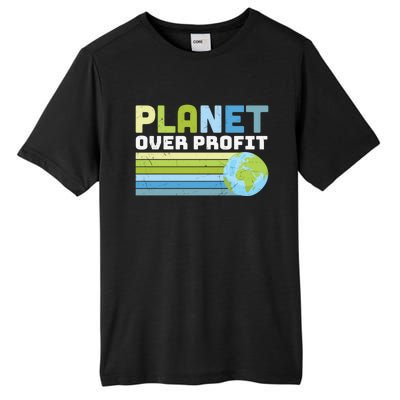 Planet Over Profit Ecofriendly Earth Day Gift Tall Fusion ChromaSoft Performance T-Shirt