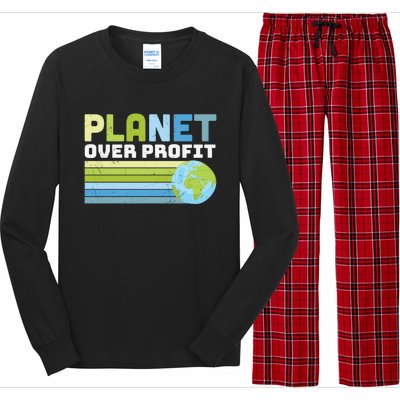 Planet Over Profit Ecofriendly Earth Day Gift Long Sleeve Pajama Set