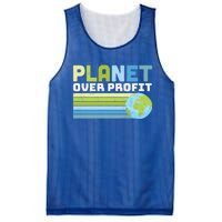 Planet Over Profit Ecofriendly Earth Day Gift Mesh Reversible Basketball Jersey Tank