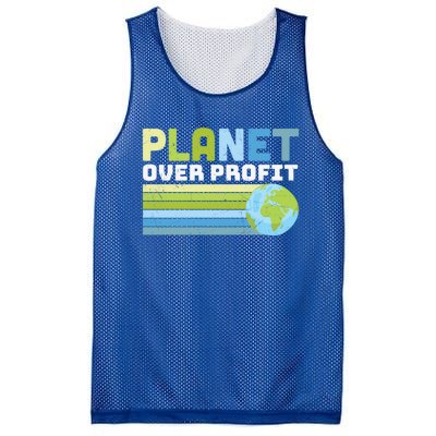 Planet Over Profit Ecofriendly Earth Day Gift Mesh Reversible Basketball Jersey Tank