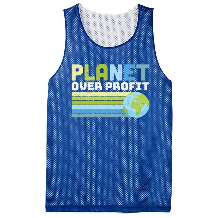 Planet Over Profit Ecofriendly Earth Day Gift Mesh Reversible Basketball Jersey Tank