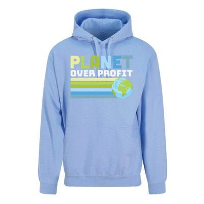 Planet Over Profit Ecofriendly Earth Day Gift Unisex Surf Hoodie