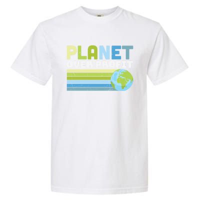 Planet Over Profit Ecofriendly Earth Day Gift Garment-Dyed Heavyweight T-Shirt