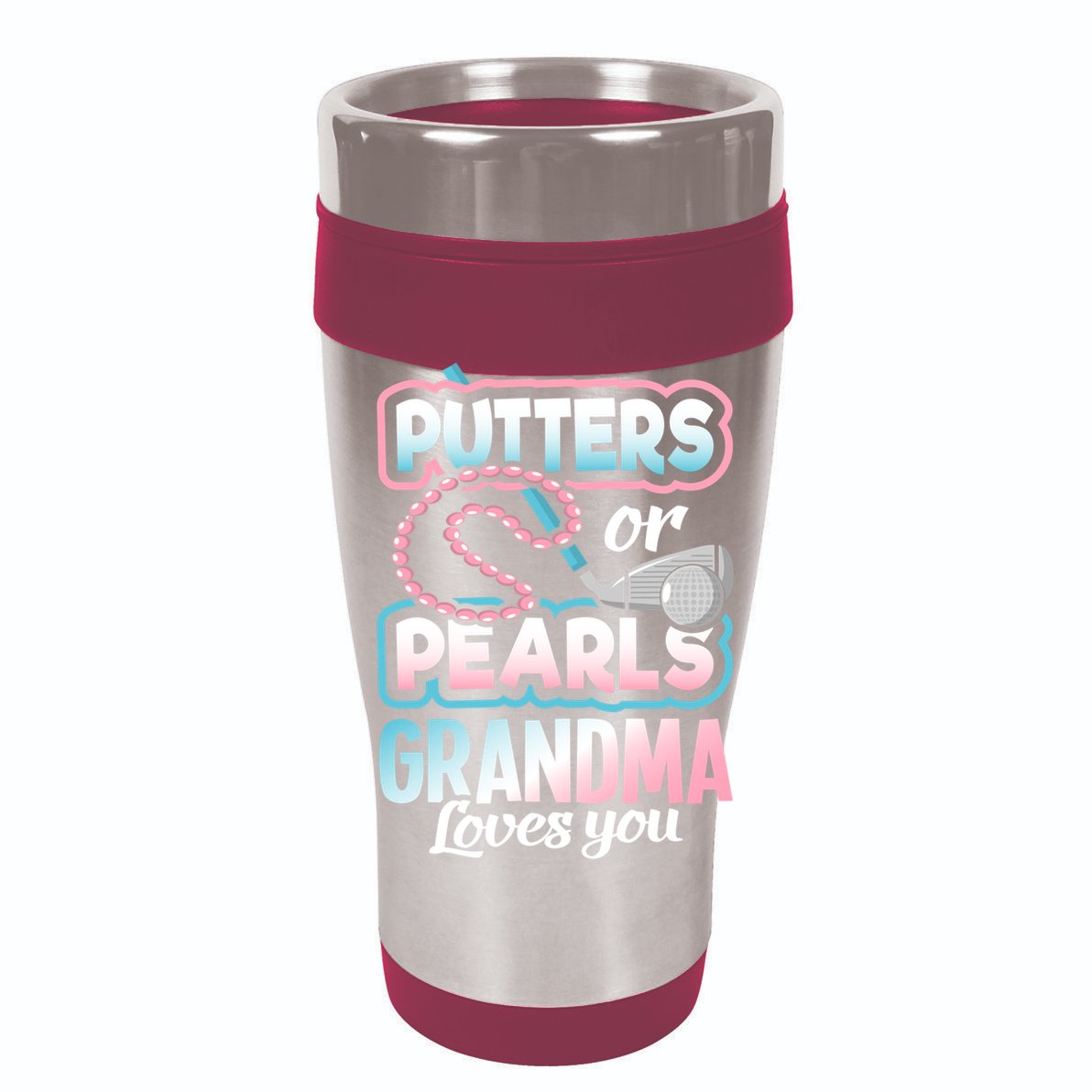Putters Or Pearls Gender Reveal Grandma Baby Party Supplies Ladies PosiCharge Tri-Blend Wicking Tank