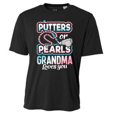 Putters Or Pearls Gender Reveal Grandma Baby Party Supplies Cooling Performance Crew T-Shirt