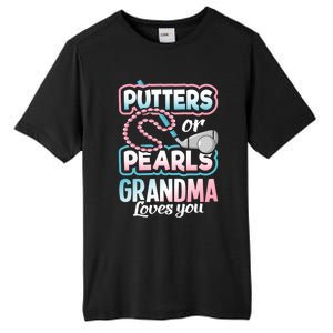 Putters Or Pearls Gender Reveal Grandma Baby Party Supplies Tall Fusion ChromaSoft Performance T-Shirt