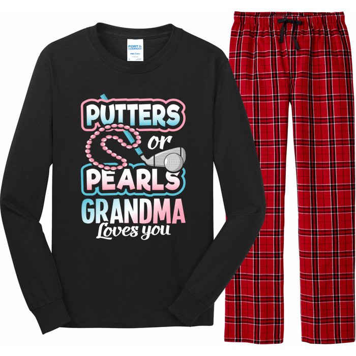 Putters Or Pearls Gender Reveal Grandma Baby Party Supplies Long Sleeve Pajama Set