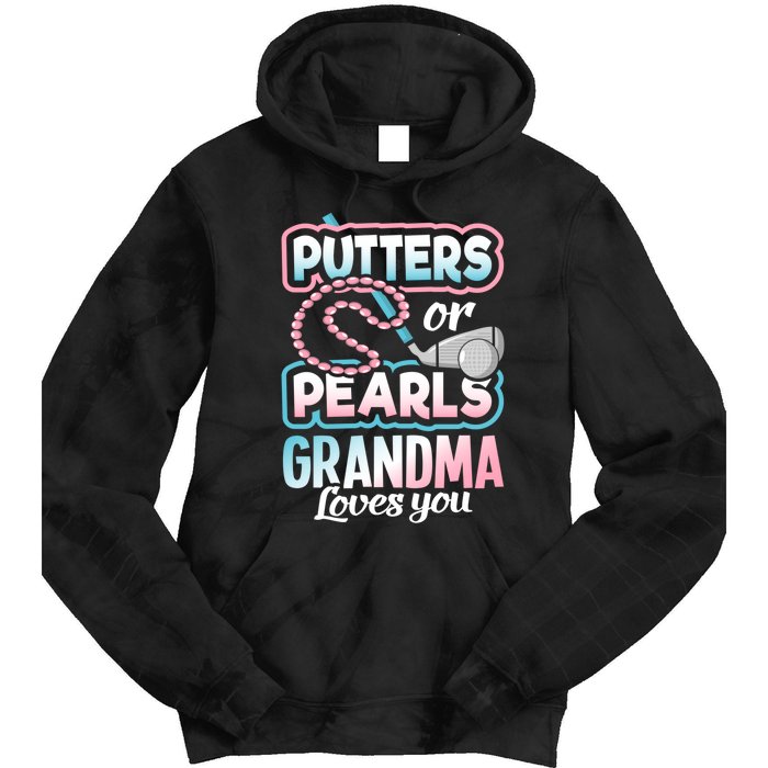 Putters Or Pearls Gender Reveal Grandma Baby Party Supplies Tie Dye Hoodie