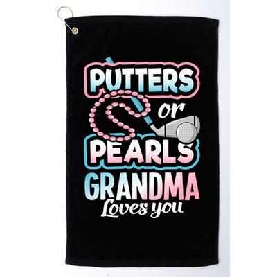 Putters Or Pearls Gender Reveal Grandma Baby Party Supplies Golf Towel