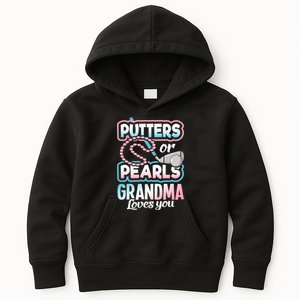 Putters Or Pearls Gender Reveal Grandma Baby Party Supplies Kids Hoodie