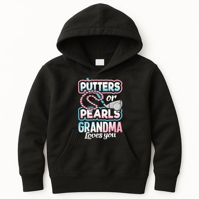 Putters Or Pearls Gender Reveal Grandma Baby Party Supplies Kids Hoodie