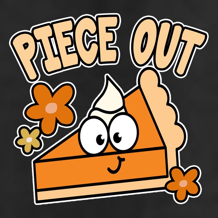 Piece Out Pumpkin Pie Funny 7 Panel Mesh Trucker Snapback Hat