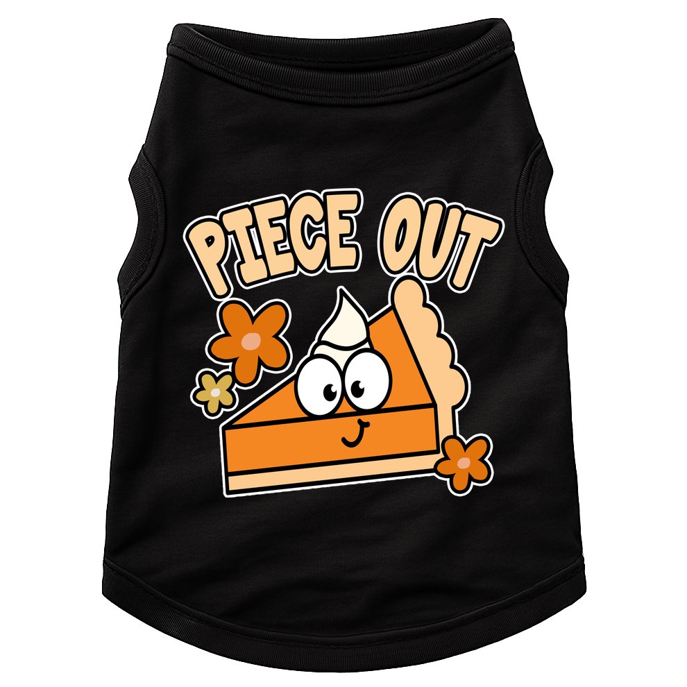 Piece Out Pumpkin Pie Funny Doggie Tank