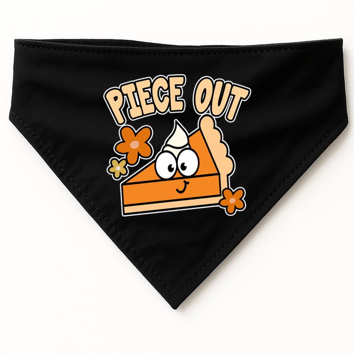 Piece Out Pumpkin Pie Funny USA-Made Doggie Bandana