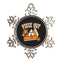 Piece Out Pumpkin Pie Funny Metallic Star Ornament