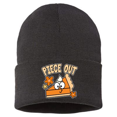 Piece Out Pumpkin Pie Funny Sustainable Knit Beanie