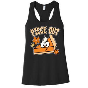 Piece Out Pumpkin Pie Funny Women's Racerback Tank