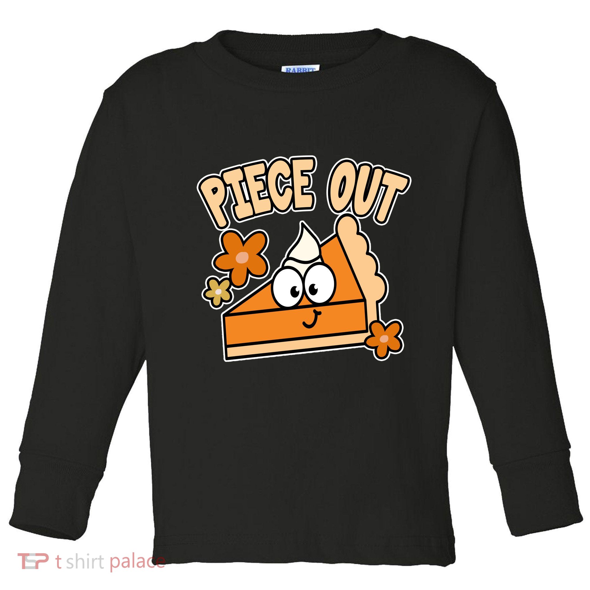 Piece Out Pumpkin Pie Funny Toddler Long Sleeve Shirt