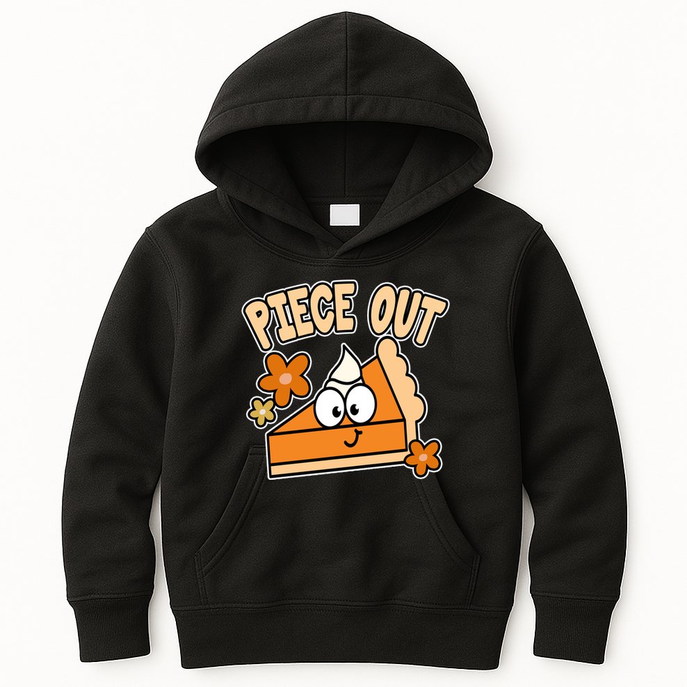 Piece Out Pumpkin Pie Funny Kids Hoodie
