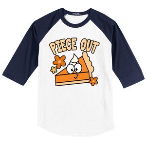 Piece Out Pumpkin Pie Funny Baseball Sleeve Shirt