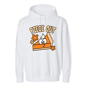 Piece Out Pumpkin Pie Funny Garment-Dyed Fleece Hoodie