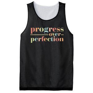 Progress Over Perfection Back to School Teacher Mesh Reversible Basketball Jersey Tank