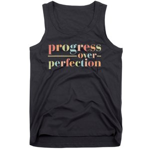 Progress Over Perfection Back to School Teacher Tank Top