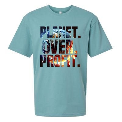 Planet Over Profit Earth Day 2022 Invest In Our Planet Gift Sueded Cloud Jersey T-Shirt