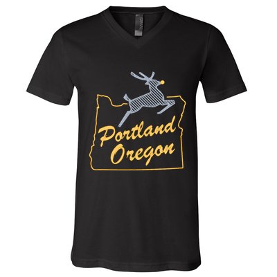Portland Oregon V-Neck T-Shirt