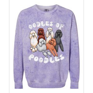 Poodle Of Poodles Poodle Lover Colorblast Crewneck Sweatshirt