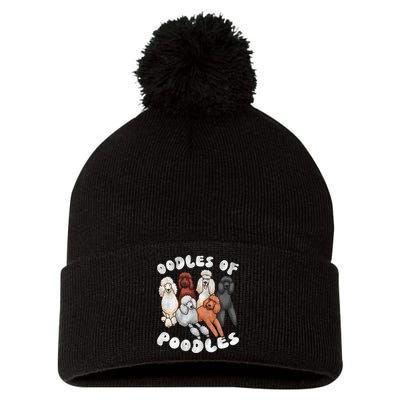 Poodle Of Poodles Poodle Lover Pom Pom 12in Knit Beanie