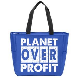 Planet Over Profit Mother Earth Day Cute Gift Zip Tote Bag