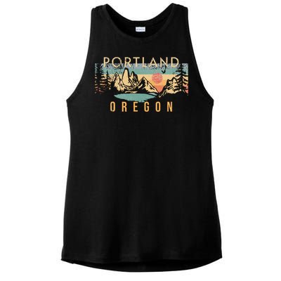 Portland Oregon Ladies PosiCharge Tri-Blend Wicking Tank